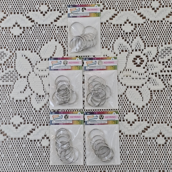 New 40pc Silver Tone Split Key Rings Handmade Jewelry Making Craft Supplies - Picture 5 of 5